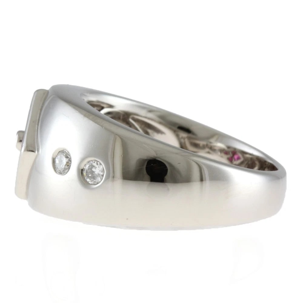 RING PT900PLATINUM RUBY DIAMOND - 2
