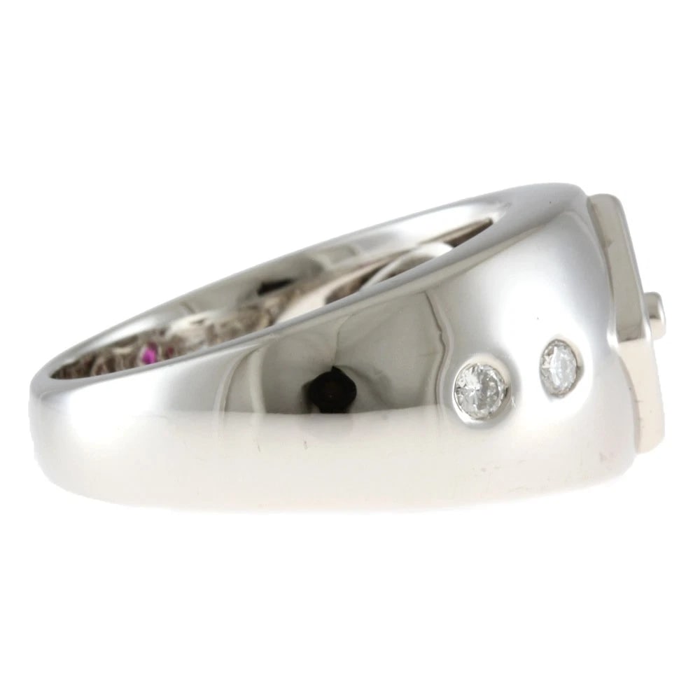 RING PT900PLATINUM RUBY DIAMOND - 4