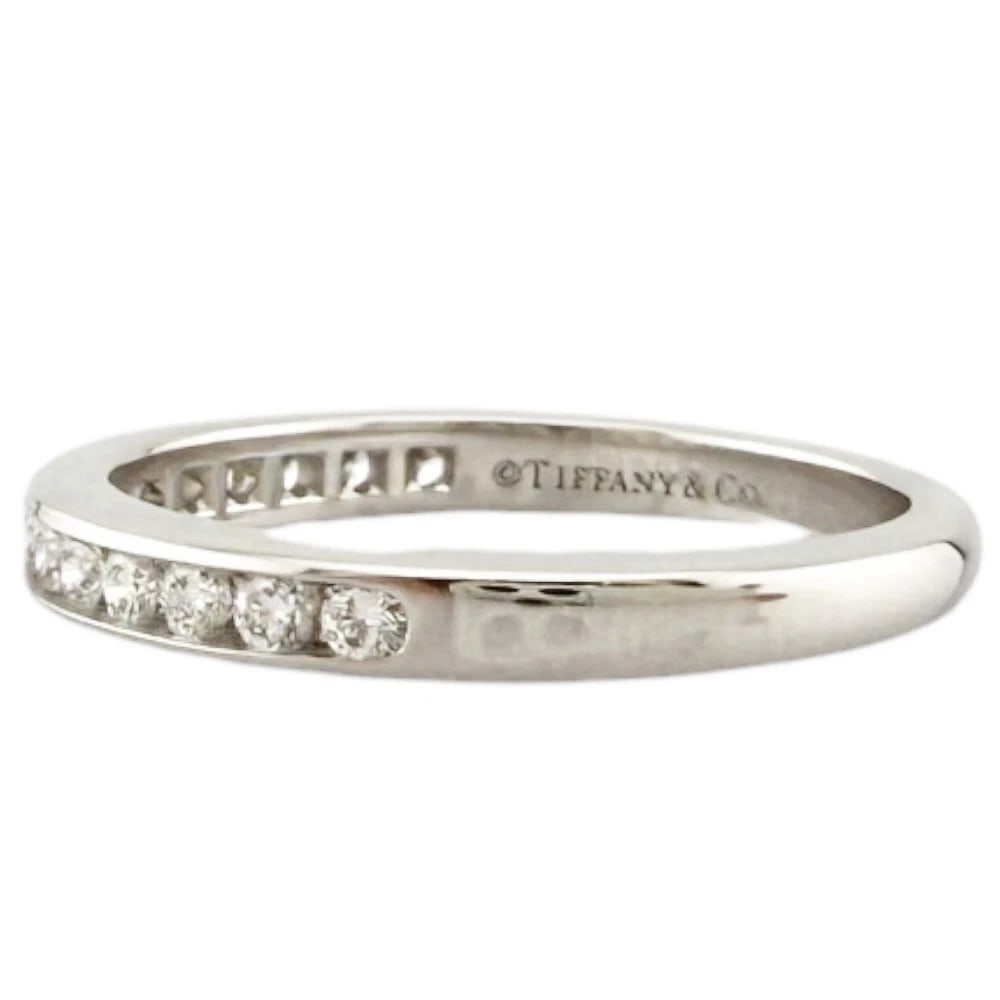 TIFFANY&CO. RING PT950PLATINUM DIAMOND HALF ETERNITY: TIFFANY&Co. Ring Pt950Platinum diamond Half eternity Brand: Tiffany&co. Type/Style: Ring Material: Pt950Platinum, Main Stone/Creation Natural Color: Silver Size: US 5 3/8 Accessories: None
