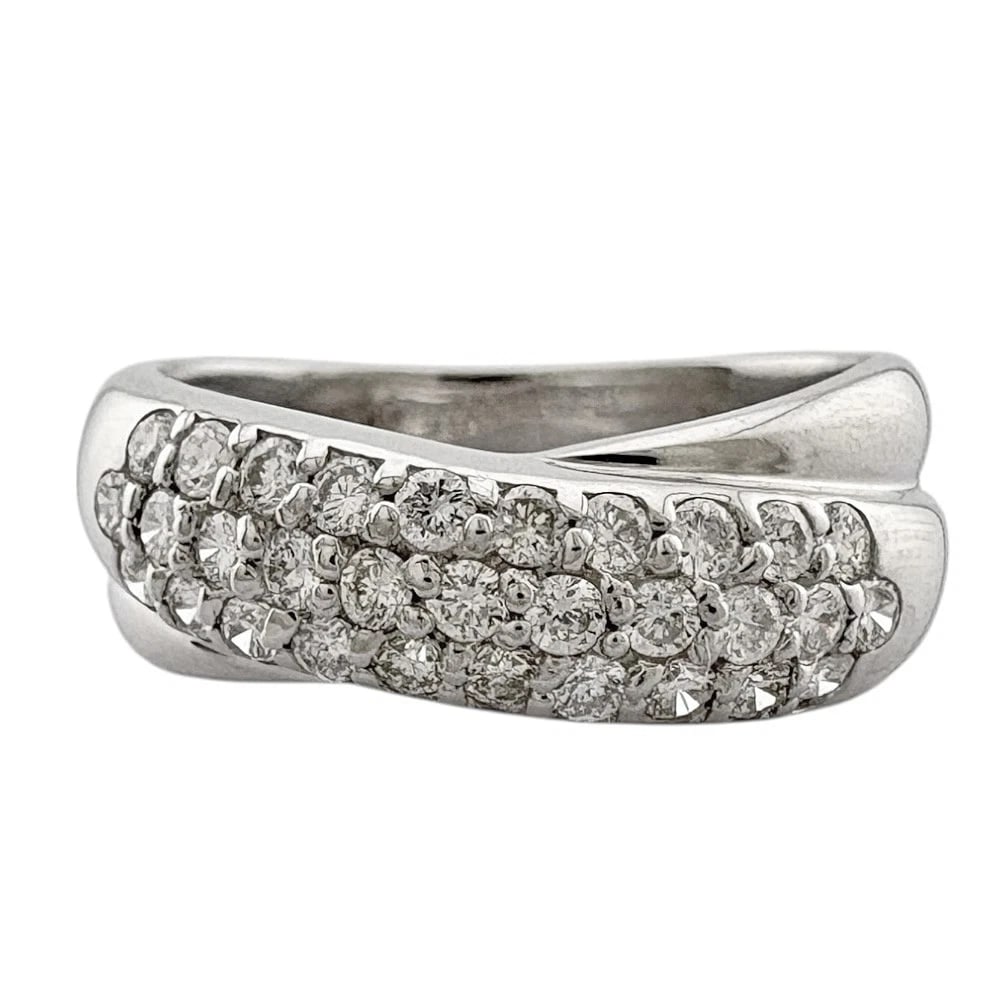 PONTE VECCHIO RING K18 WHITE GOLD DIAMOND: Ponte Vecchio Ring K18 white gold Diamond Brand: Ponte Vecchio Type/Style: Ring Material: K18 white gold, Main Stone/Creation Natural Color: Silver Size: US 5 3/8 Accessories: None Accesso