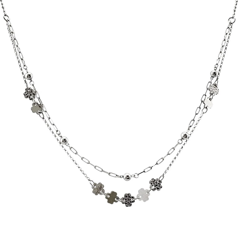 NECKLACE K18 WHITE GOLD USED: Necklace K18 white gold used Brand: Unbranded Type/Style: Necklace Material: K18 white gold Color: Silver Size: Total Length:57cm Chain width:1.0mm Adjuster can position (distance from