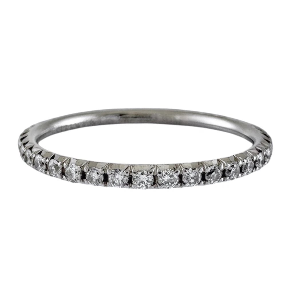 TIFFANY&CO. RING K18 WHITE GOLD DIAMOND: TIFFANY&Co. Ring K18 white gold diamond Brand: Tiffany&co. Type/Style: Ring Material: K18 white gold, Main Stone/Creation Natural Color: Silver Size: US 3 7/8 Accessories: None Accessories Notice:
