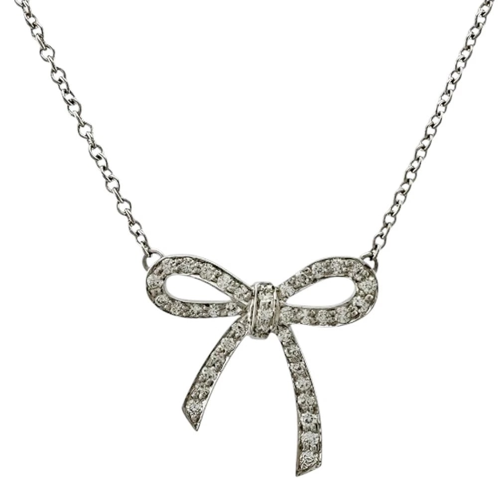 TIFFANY&CO. NECKLACE PT950PLATINUM DIAMOND: TIFFANY&Co. Necklace Pt950Platinum diamond Brand: Tiffany&co. Type/Style: Necklace Material: Pt950Platinum, Main Stone/Creation Natural Color: Silver Size: Total Length:40.5cm The total length is