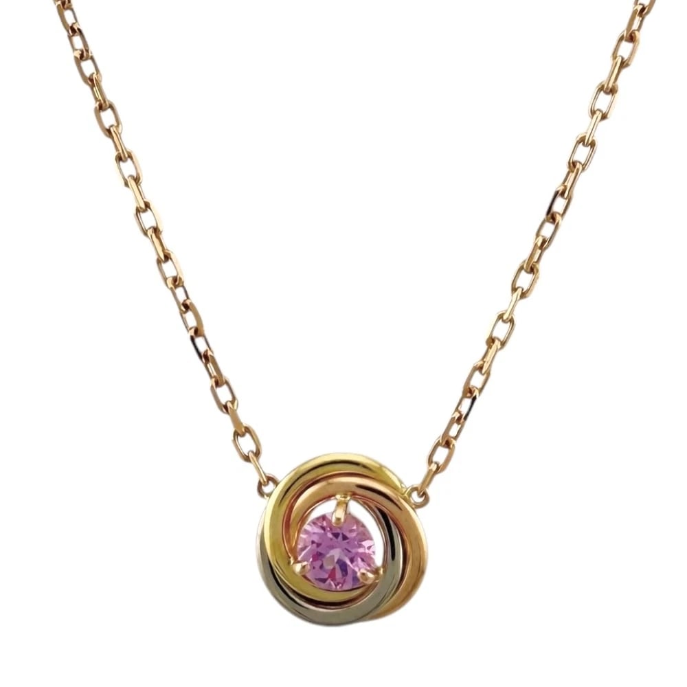 CARTIER NECKLACE K18 PINK GOLD K18 YELLOW GOLD PINK SAPPHIRE (1 of 5)
