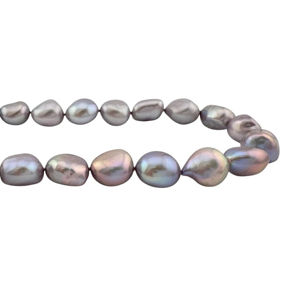 TASAKI NECKLACE SILVER PEARL LONG NECKLACE BAROQUE PEARL (1 of 5)