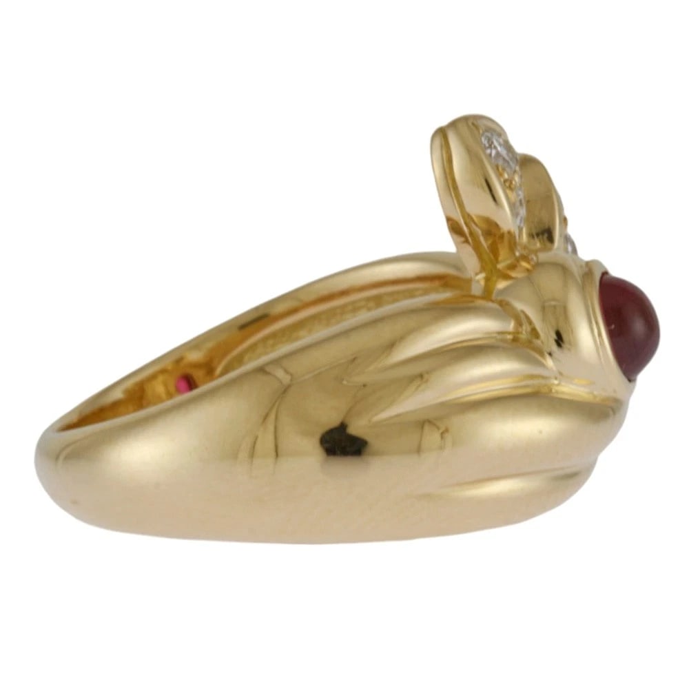 CHRISTIAN DIOR RING K18 YELLOW GOLD DIAMOND RUBY - 4