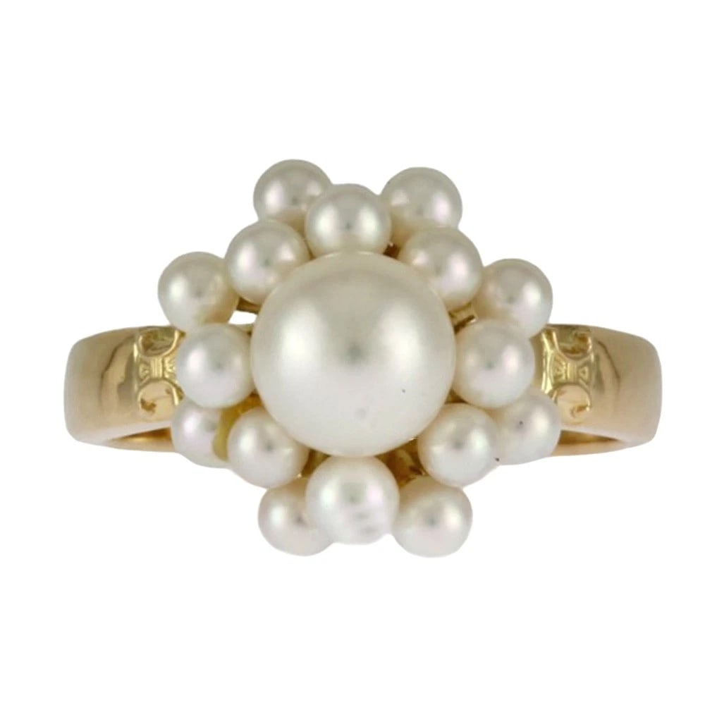 RING K18 YELLOW GOLD PEARL: Ring K18 yellow gold Pearl Brand: Unbranded Type/Style: Ring Material: K18 yellow gold, Main Stone/Creation Pearl Color: gold Size: US 5 3/8 Accessories: None Accessories Notice: When purchasing