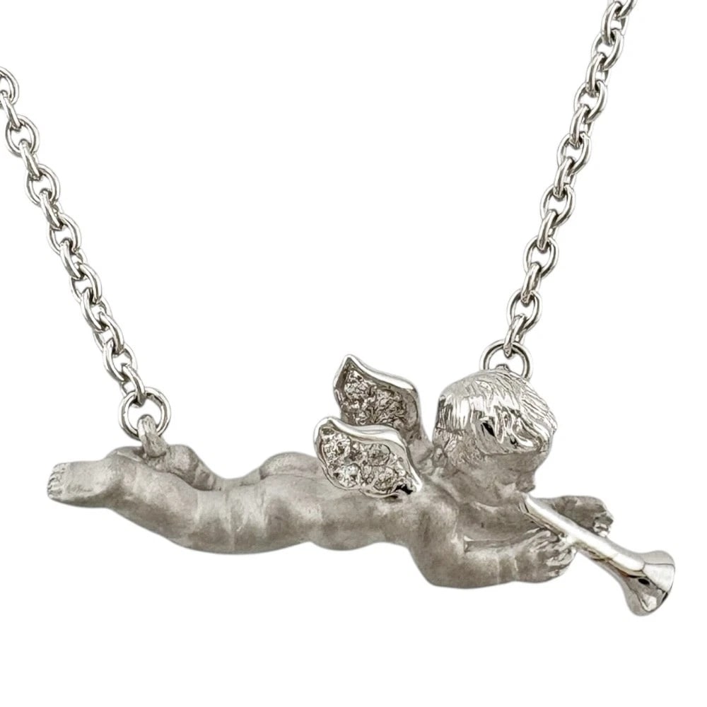 CARRERA Y CARRERA NECKLACE K18 WHITE GOLD DIAMOND: Carrera y Carrera Necklace K18 white gold diamond Brand: Carrera y Carrera Type/Style: Necklace Material: K18 white gold, Main Stone/Creation Natural Color: Silver Size: Total Length:46.5cm The total