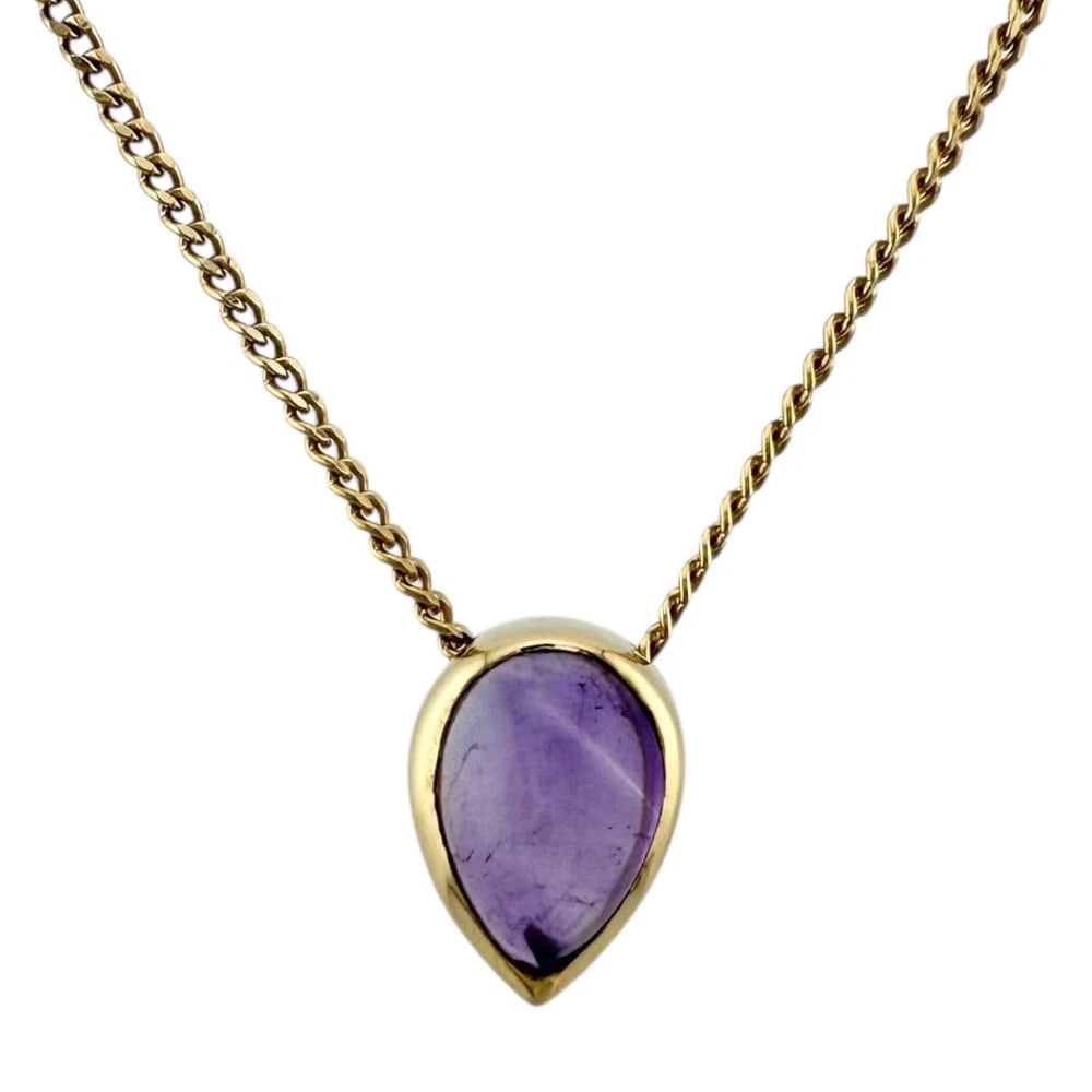 MILA SCHON NECKLACE K18 YELLOW GOLD AMETHYST (1 of 3)