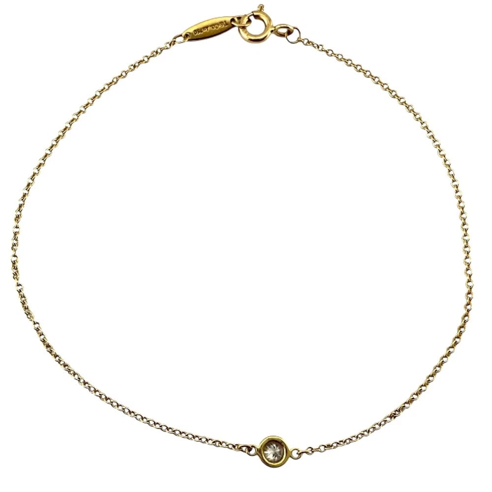 TIFFANY&CO. BRACELET K18 YELLOW GOLD DIAMOND: TIFFANY&Co. Bracelet K18 yellow gold diamond Brand: Tiffany&co. Type/Style: Bracelet Material: K18 yellow gold, Main Stone/Creation Natural Color: gold Size: Total Length:19cmHigh limit:3.5mm Chain wi