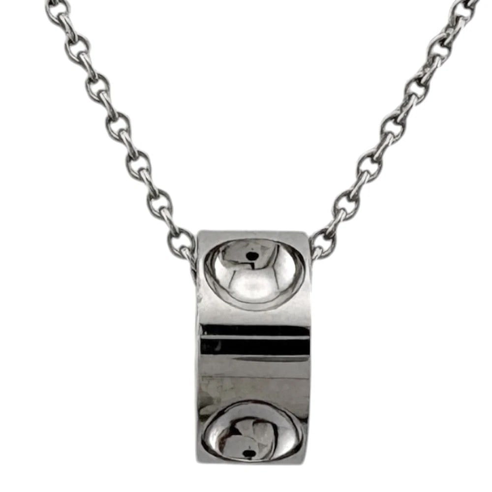 LOUIS VUITTON NECKLACE K18 WHITE GOLD: LOUIS VUITTON Necklace K18 white gold Brand: LOUIS VUITTON Type/Style: Necklace Material: K18 white gold Color: white gold Size: Total Length:40cm Chain width:1.0mm Top:W10.5mm x H10.5mm Accessories: