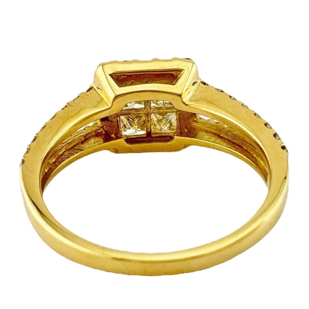 RING K18 YELLOW GOLD DIAMOND - 4