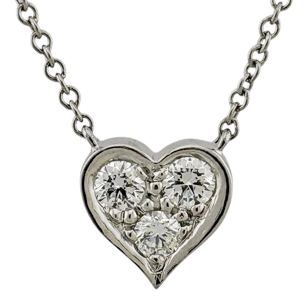 TIFFANY&CO. NECKLACE PT950PLATINUM DIAMOND: TIFFANY&Co. Necklace Pt950Platinum diamond Brand: Tiffany&co. Type/Style: Necklace Material: PtPlatinum, Main Stone/Creation Natural Color: Silver Size: Total Length:40.5cm Chain width:1.0mm