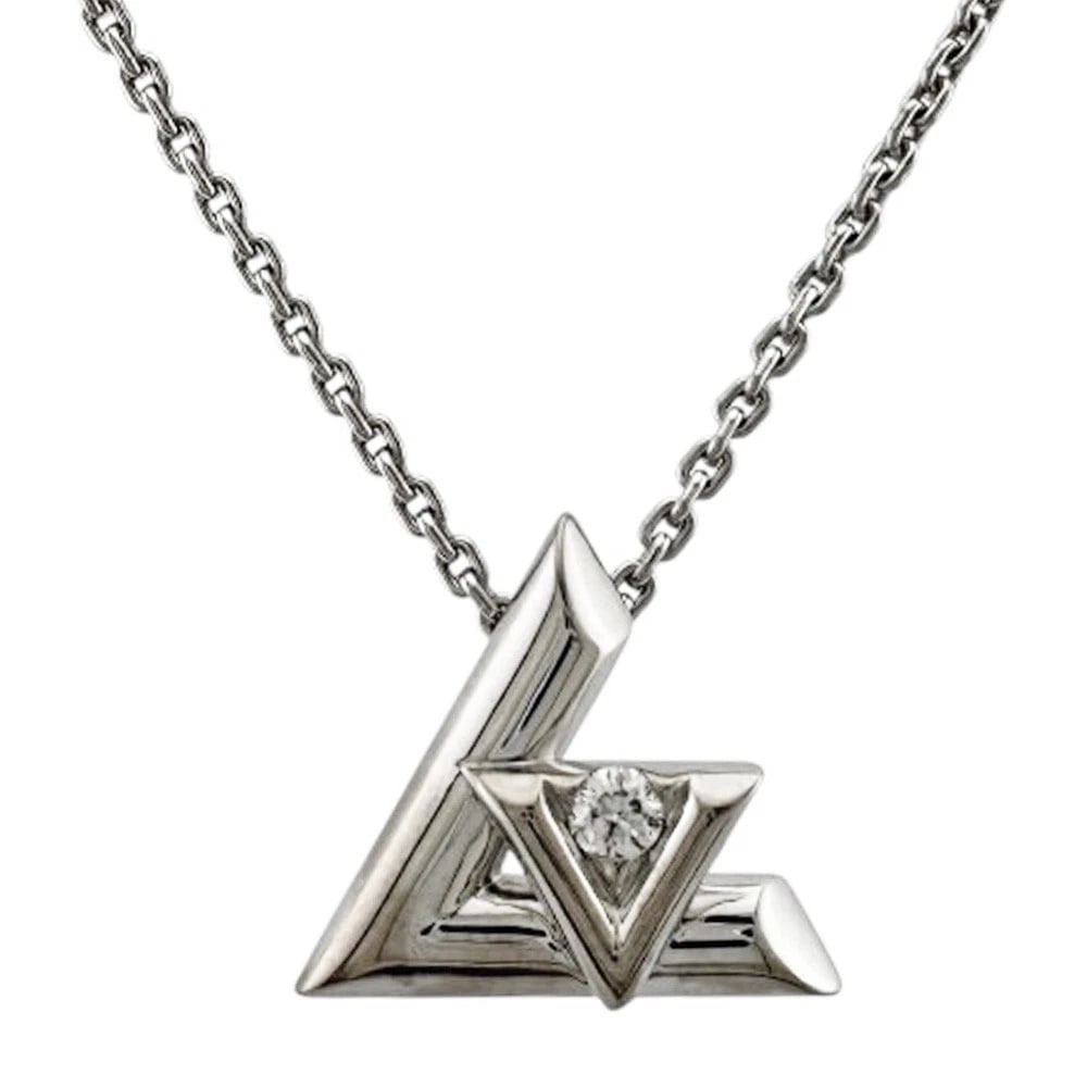 LOUIS VUITTON NECKLACE K18 WHITE GOLD DIAMOND (1 of 4)