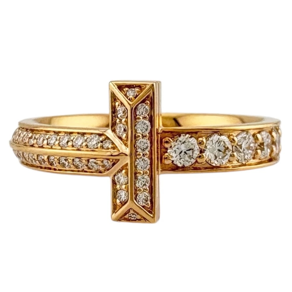 TIFFANY&CO. RING K18 PINK GOLD DIAMOND: TIFFANY&Co. Ring K18 Pink Gold diamond Brand: Tiffany&co. Type/Style: Ring Material: K18 Pink Gold, Main Stone/Creation Natural Color: Pink gold Size: US 6 3/8 Accessories: None Accessories Notice: