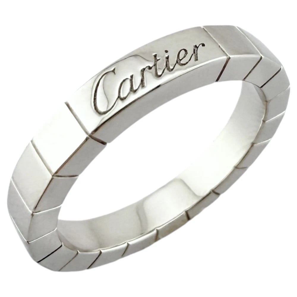CARTIER RING K18 WHITE GOLD LANIERE: CARTIER Ring K18 white gold Laniere Brand: CARTIER Type/Style: Ring Material: K18 white gold Color: Silver Size: US 5 3/4 Accessories: None Accessories Notice: When purchasing pre-owned go