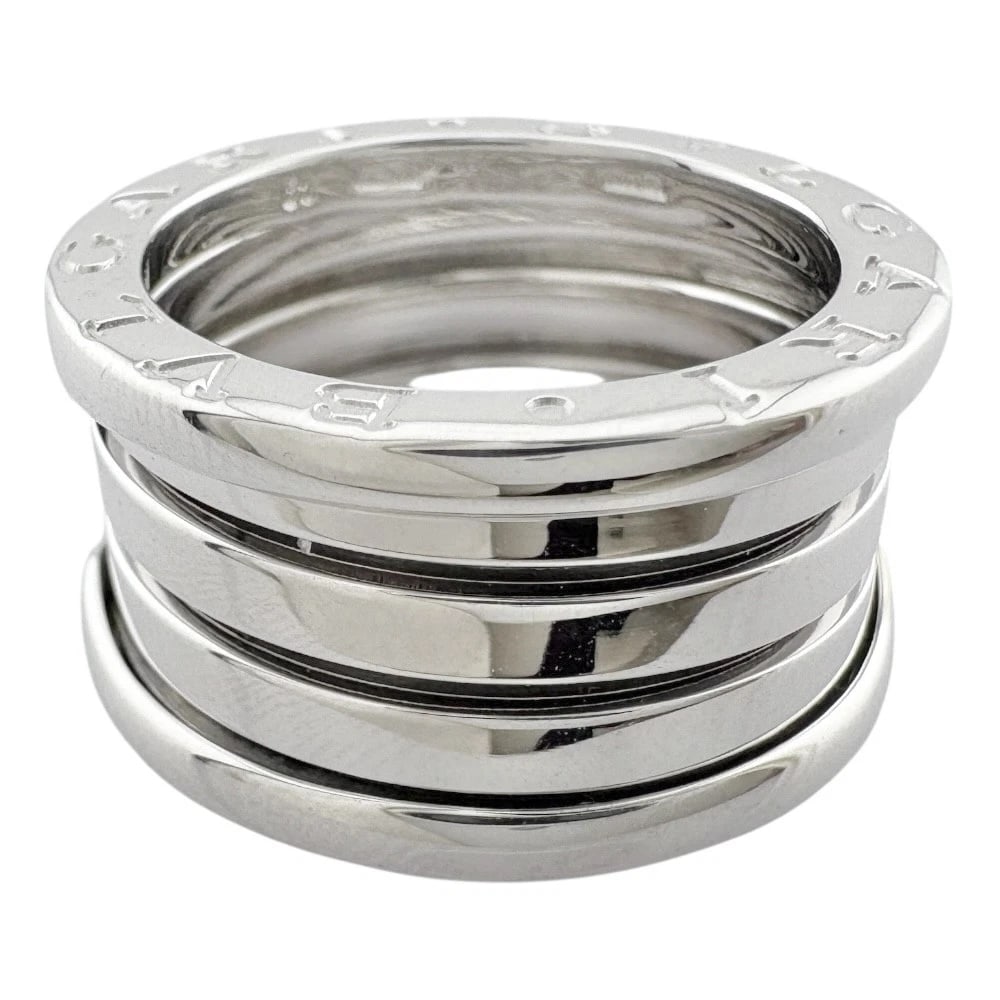 BVLGARI RING K18 WHITE GOLD: BVLGARI Ring K18 white gold Brand: BVLGARI Type/Style: Ring Material: K18 white gold Color: Silver Size: US 4 1/2 Accessories: None Accessories Notice: When purchasing pre-owned goods, ple