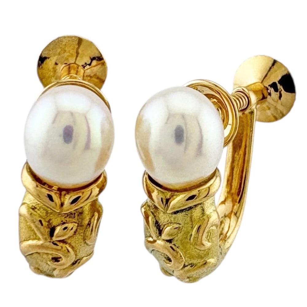 TASAKI EARRING K18 YELLOW GOLD PEARL: TASAKI Earring K18 yellow gold Pearl Brand: TASAKI Type/Style: EarRing Material: K18 yellow gold, Main Stone/Creation Pearl Color: gold Size: 13.5mm x 5.0mm(*mm) Accessories: None Accessor