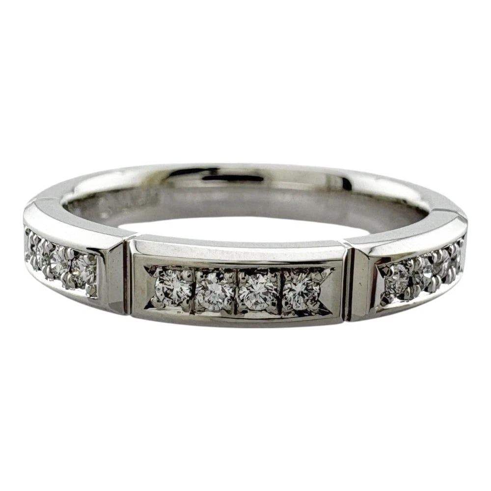 RING K18 WHITE GOLD DIAMOND: Ring K18 white gold diamond Brand: Unbranded Type/Style: Ring Material: K18 white gold, Main Stone/Creation Natural Color: Silver Size: US 5 3/8 Accessories: None Accessories Notice: When
