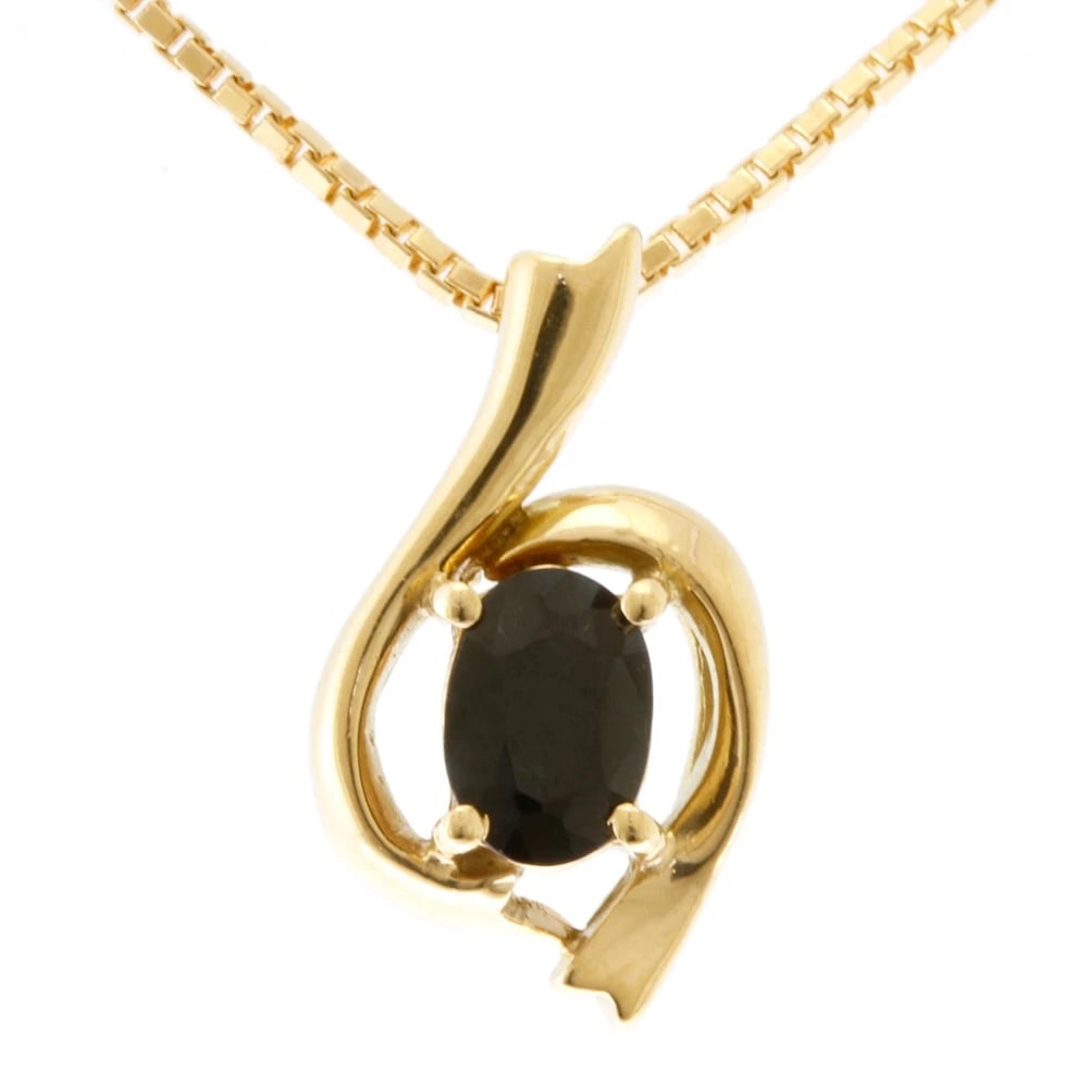 NECKLACE K18 YELLOW GOLD SAPPHIRE: Necklace K18 yellow gold sapphire Brand: Unbranded Type/Style: Necklace Material: K18 Gold, Main Stone/Creation Sapphire Color: gold Size: Total Length:40cm Chain width:0.8mm Adjuster can position