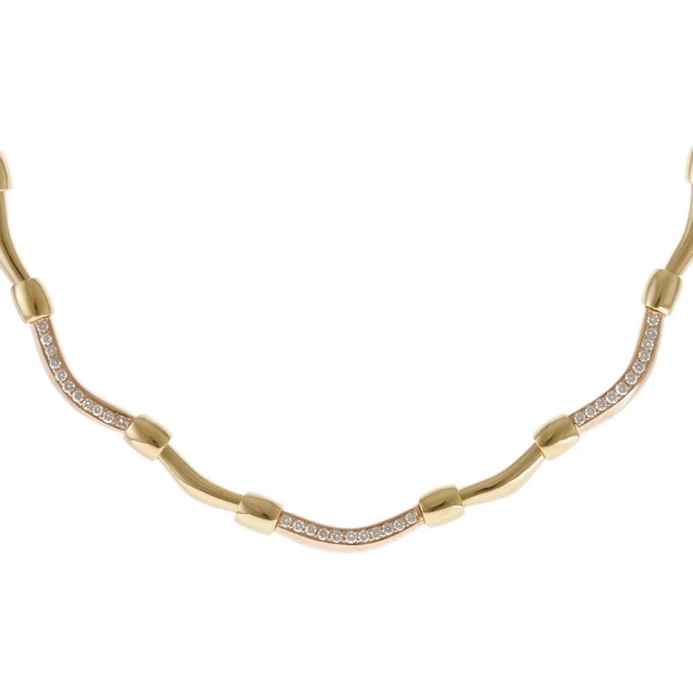 NECKLACE K18 YELLOW GOLD K18 PINK GOLD DIAMOND (1 of 8)
