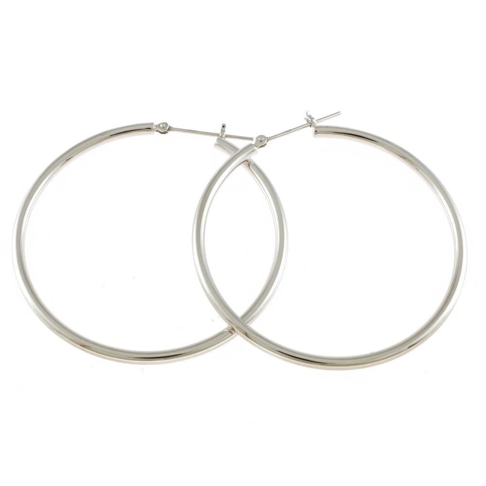 EARRING PT900PLATINUM HOOP PIPE (1 of 4)