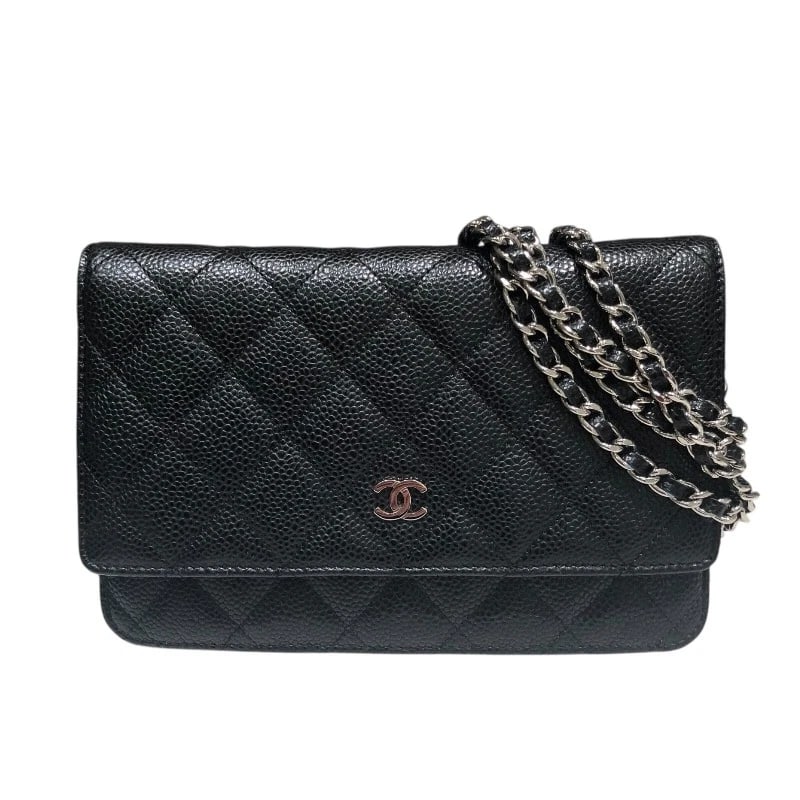 CHANEL MATRASSE CHAIN WALLET SHOULDER BAG: CHANEL Matrasse Chain Wallet Shoulder Bag Brand: CHANEL Type/Style: Shoulder Bag Material: Matrasse Color: black Size: W19cm x H12cmx D4cm W7.5 x H4.7x D1.6inch Accessories: None Accessories Notice: