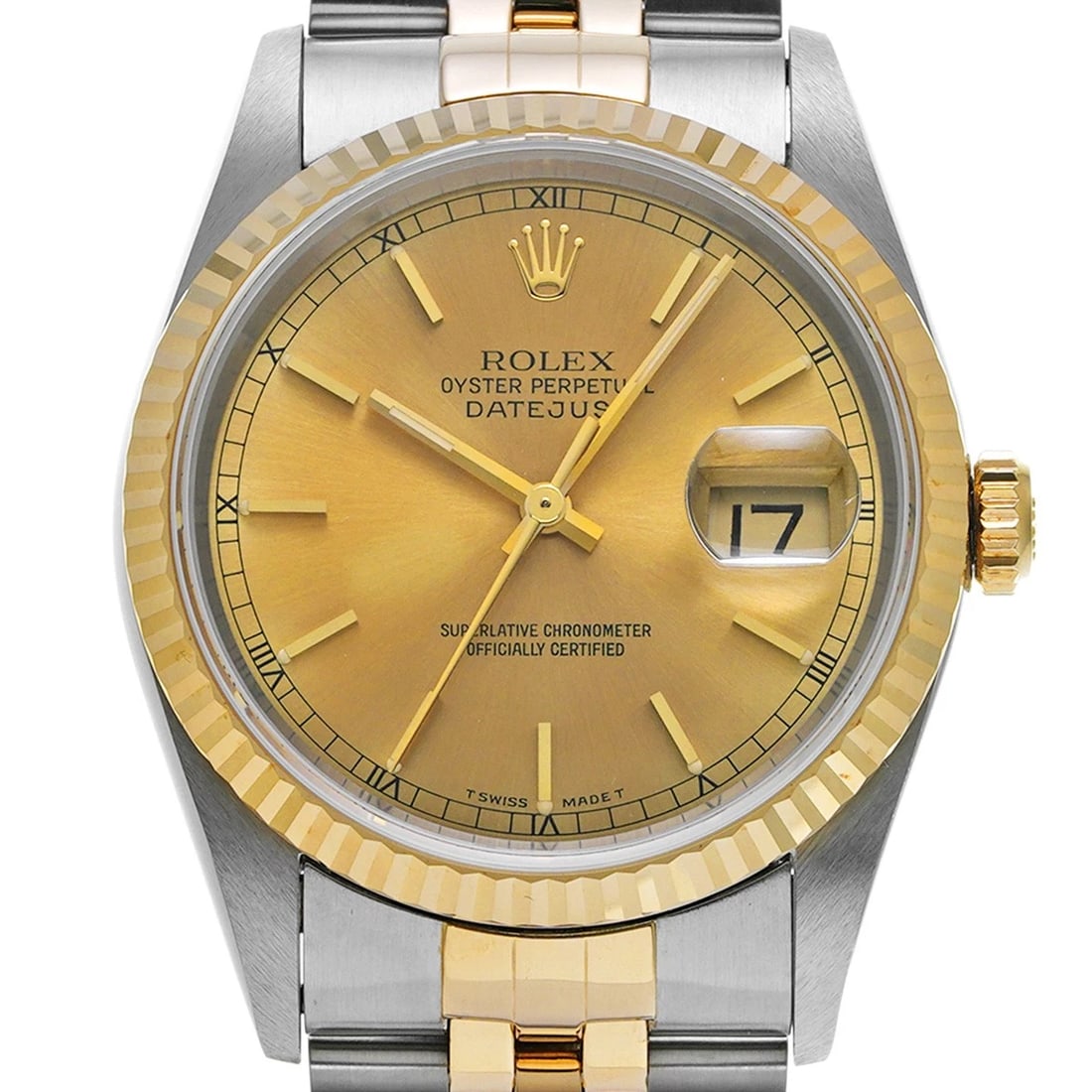 ROLEX DATEJUST CHAMPAGNE WATCH - 4