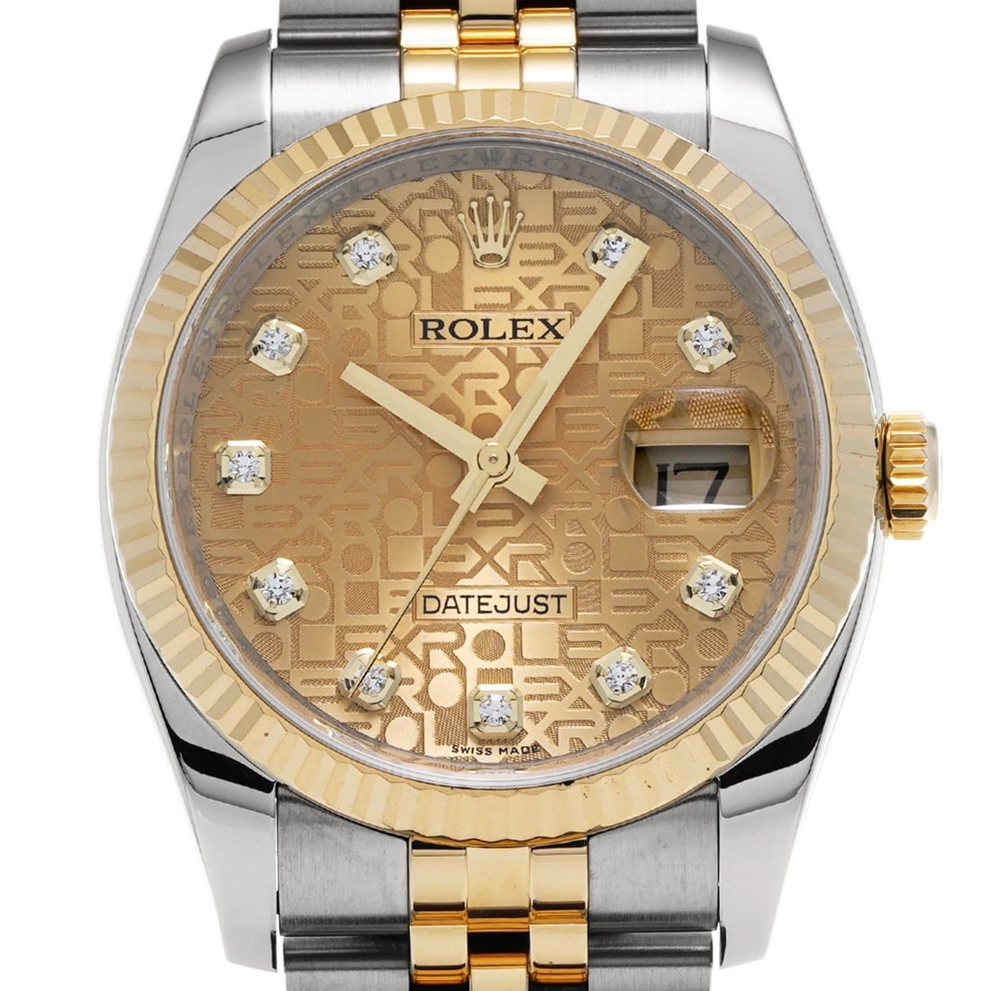 ROLEX DATEJUST CHAMPAGNE COMPUTER/DIAMOND WATCH - 4