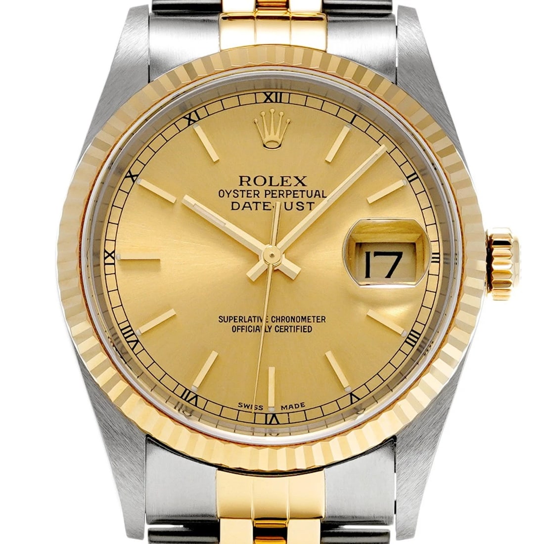 ROLEX DATEJUST CHAMPAGNE WATCH - 4