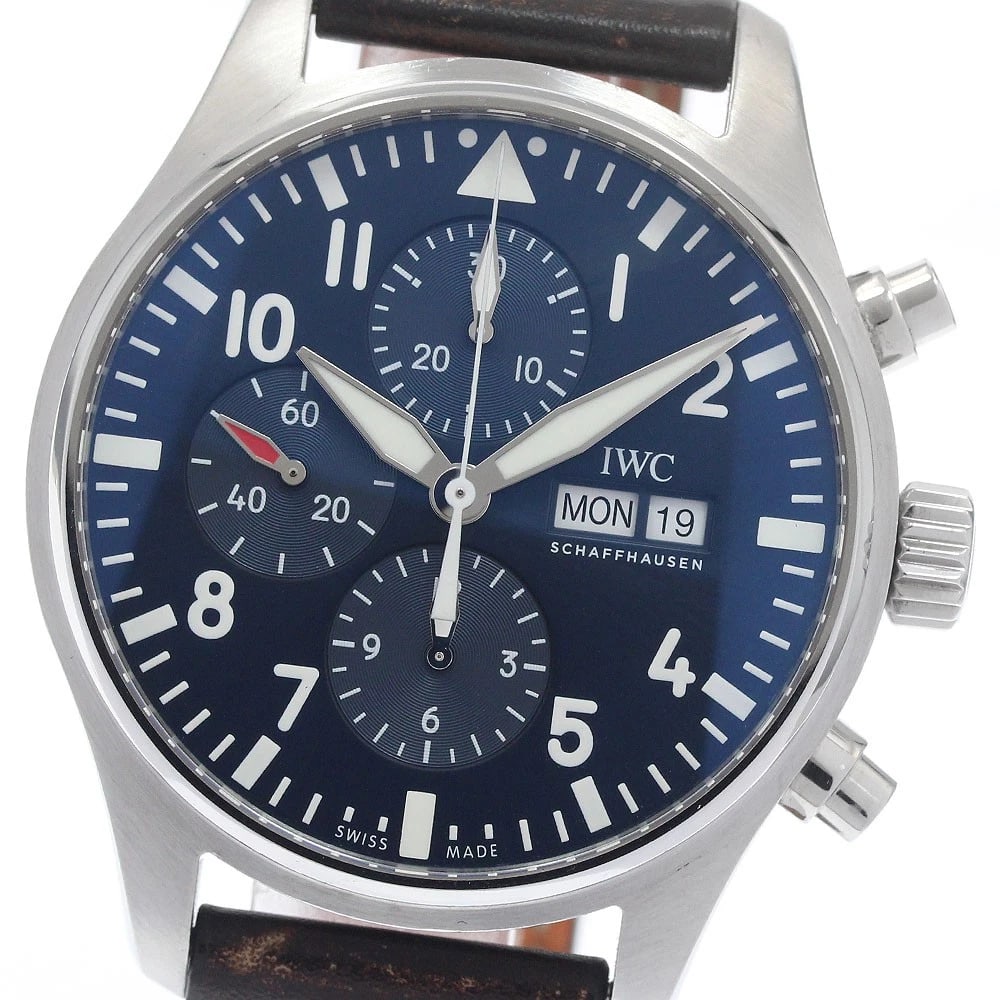 IWC SCHAFFHAUSEN PILOT'S WATCH PETITE PRINCE AUTOMATIC WATCH: IWC SCHAFFHAUSEN Pilot's Watch Petite Prince Automatic Watch Brand: IWC SCHAFFHAUSEN Type/Style: Wristwatch Material: Band Material leather, Case Material Stainless Steel Color: Band Color Brown,