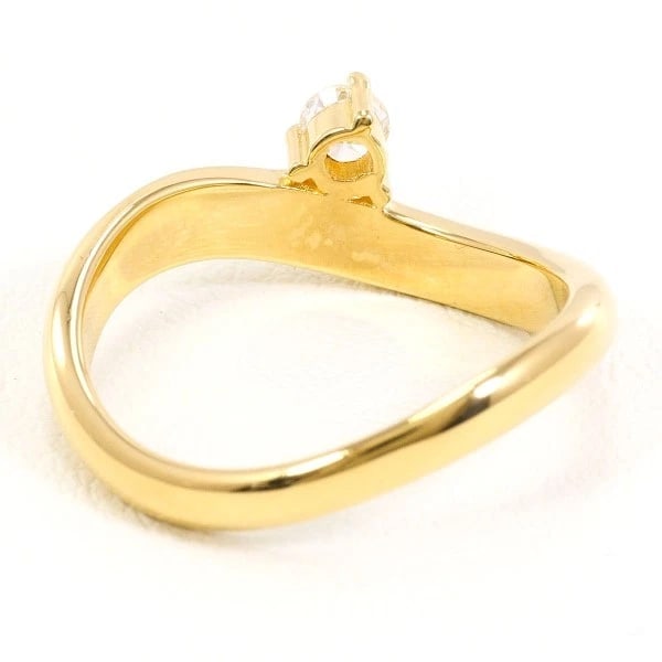 RING K18/YELLOW GOLD: Ring K18/Yellow Gold Brand: No Brand Type/Style: Ring Material: K18/Yellow Gold, Main Stone/Creation Diamond Color: Yellow Gold Size: US 6 3/4 Accessories: None Accessories Notice: When pu