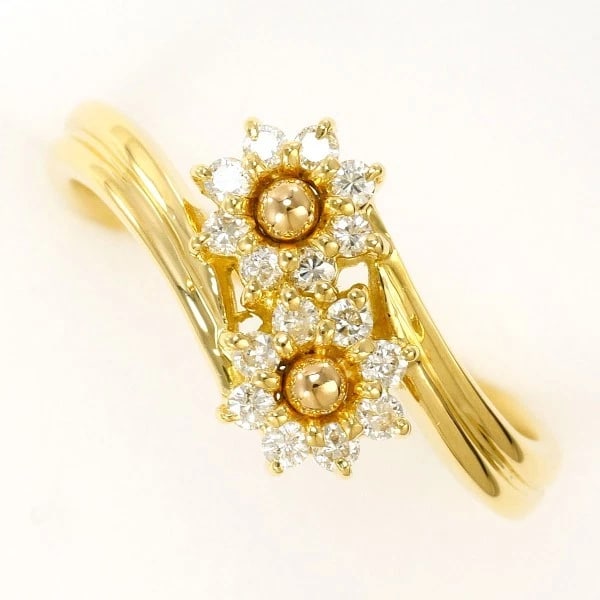 RING K18/YELLOW GOLD: Ring K18/Yellow Gold Brand: No Brand Type/Style: Ring Material: K18/Yellow Gold, Main Stone/Creation Diamond Color: Yellow Gold Size: US 5 1/2 Accessories: None Accessories Notice: When purchasing