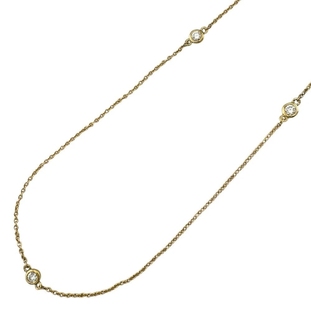 TIFFANY & CO. BY THE YARD DIAMOND NECKLACE: Tiffany & Co. By the Yard Diamond Necklace Brand: Tiffany & Co. Type/Style: Necklace Material: K18YG Color: YG Size: Size: Total Length Approx. 41 cm (16.1 in), Chain Width Approx. 1.0 mm, Top Size