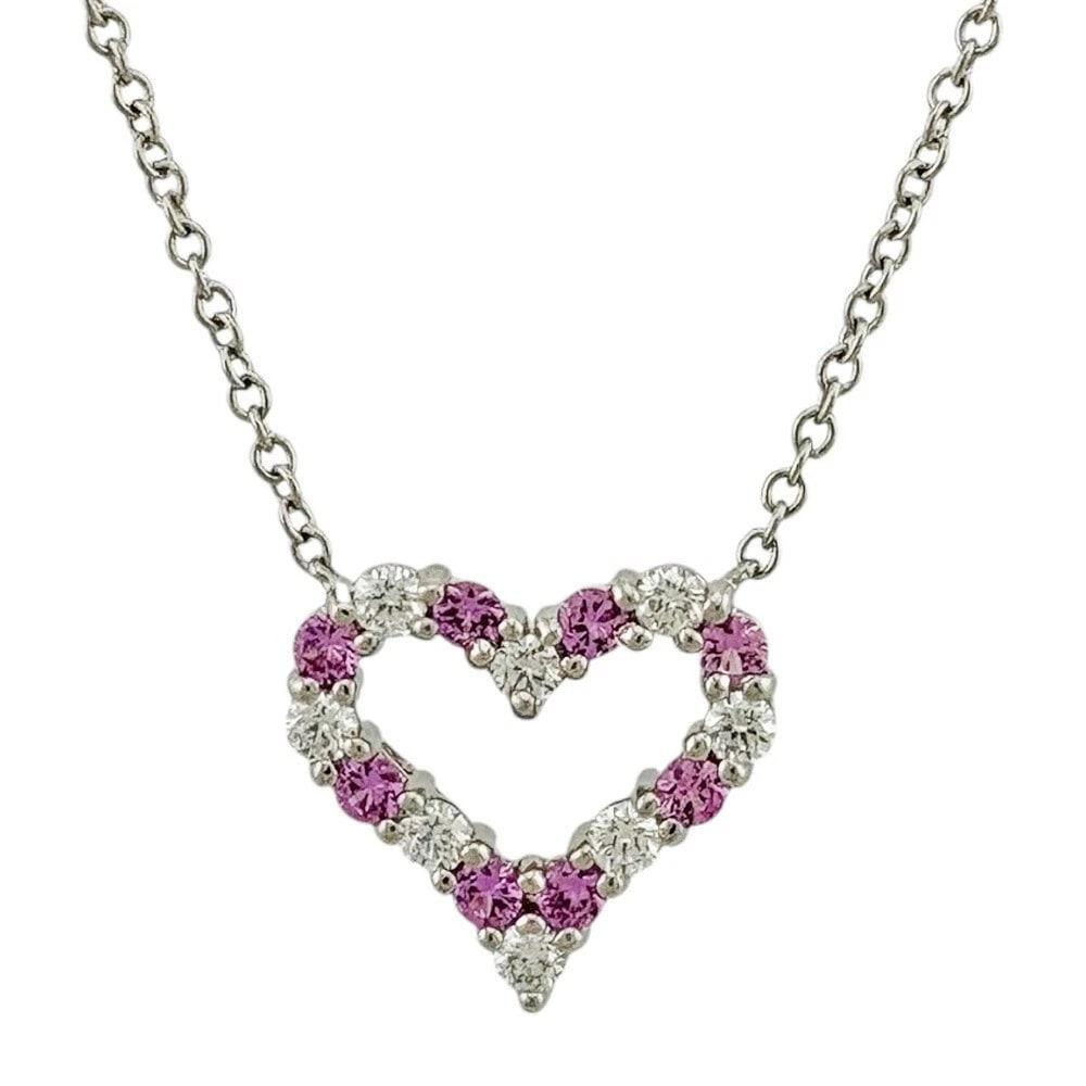 TIFFANY & CO. SENTIMENTAL HEART: Tiffany & Co. Sentimental Heart Brand: Tiffany & Co. Type/Style: Necklace Material: Platinum Color: Platinum Size: Size: Approx. 16.5 inches (42 cm, including pendant) Accessories: None Accessories