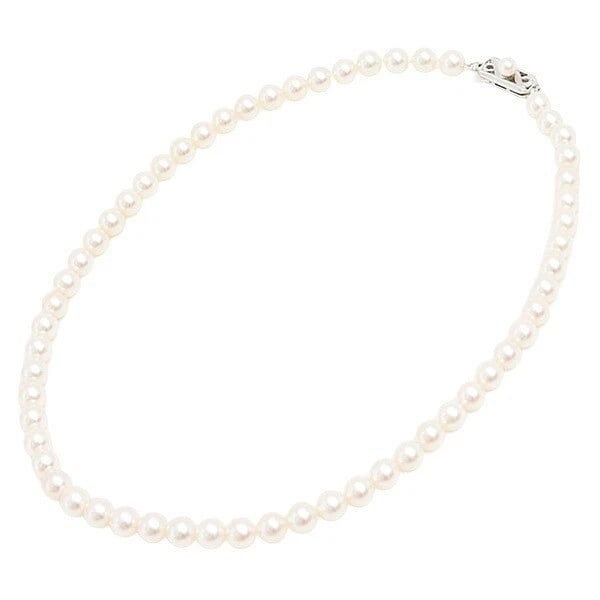 MIKIMOTO PEARL NECKLACE: Mikimoto Pearl Necklace Brand: Mikimoto Type/Style: Necklace Material: K14WG, Main Stone/Creation Akoya Pearl Color: WG Size: Chain Length: Approx. 15.7 inches (40 cm) Accessories: None Accessories