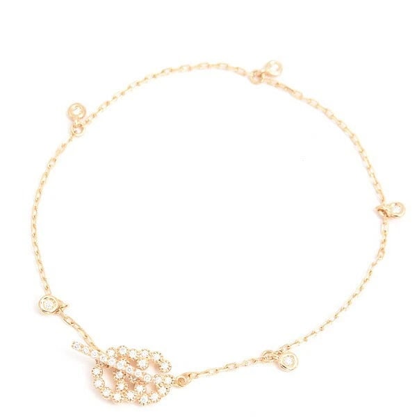 GUCCI GG DIAMOND BRACELET: Gucci GG Diamond Bracelet Brand: Gucci Type/Style: Bracelet Material: K18YG Color: YG Size: Size: Bracelet Length approx. 6.6 inches (Fits wrist up to approx. 5.9 inches) / Motif Size approx. W 0.44