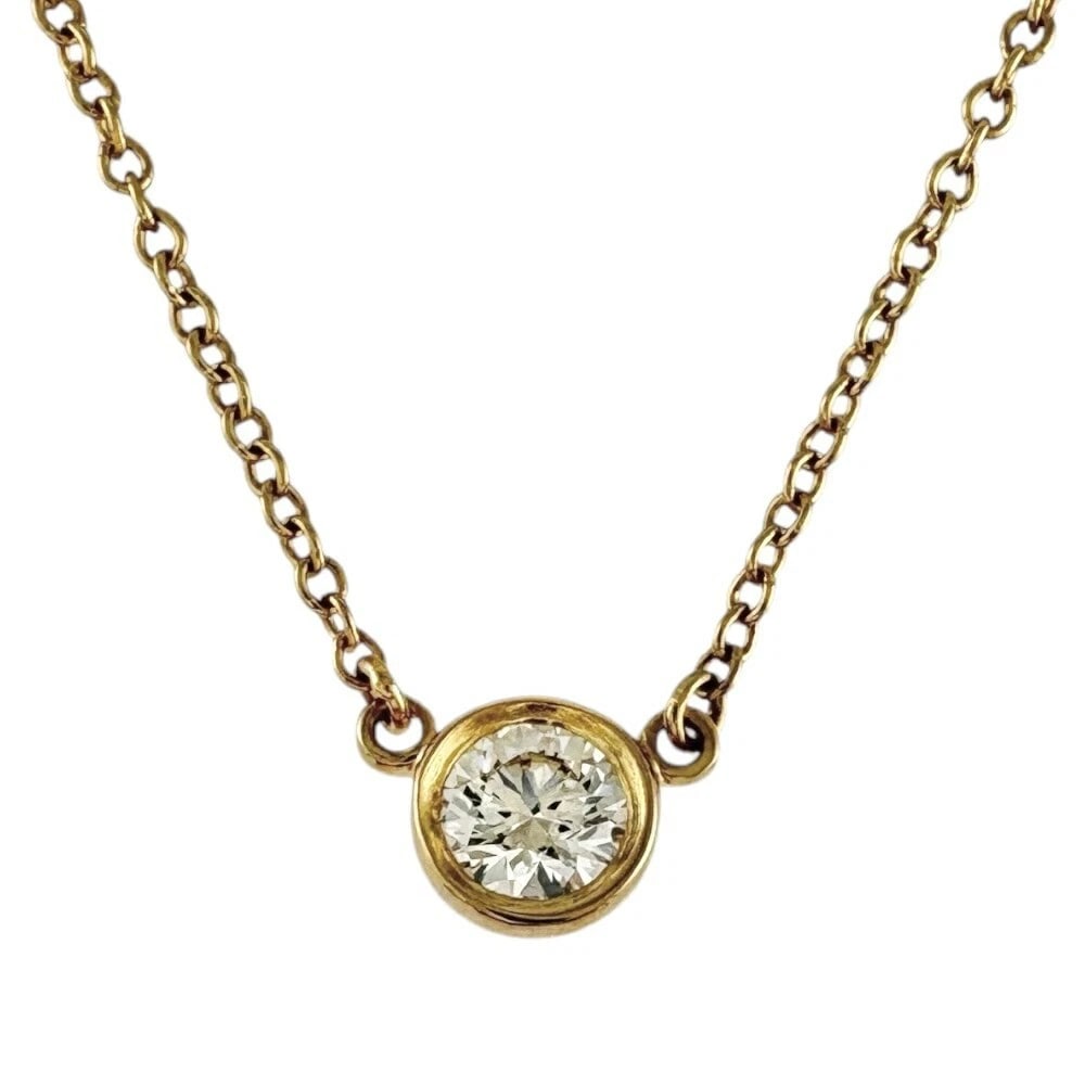 TIFFANY & CO. BY THE YARD DIAMOND NECKLACE: Tiffany & Co. By the Yard Diamond Necklace Brand: Tiffany & Co. Type/Style: Necklace Material: 18K Yellow Gold Color: YG Size: Size: Necklace length approx. 16.14 inches (41cm, including pendant)