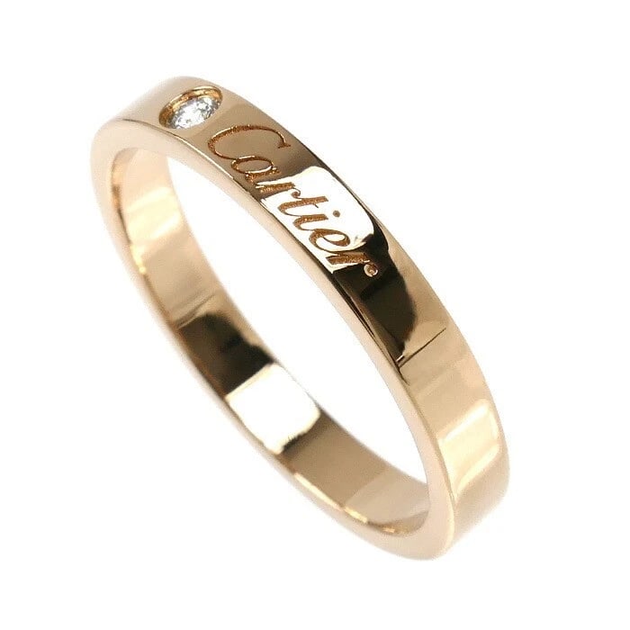 CARTIER ENGRAVED DIAMOND RING - 2