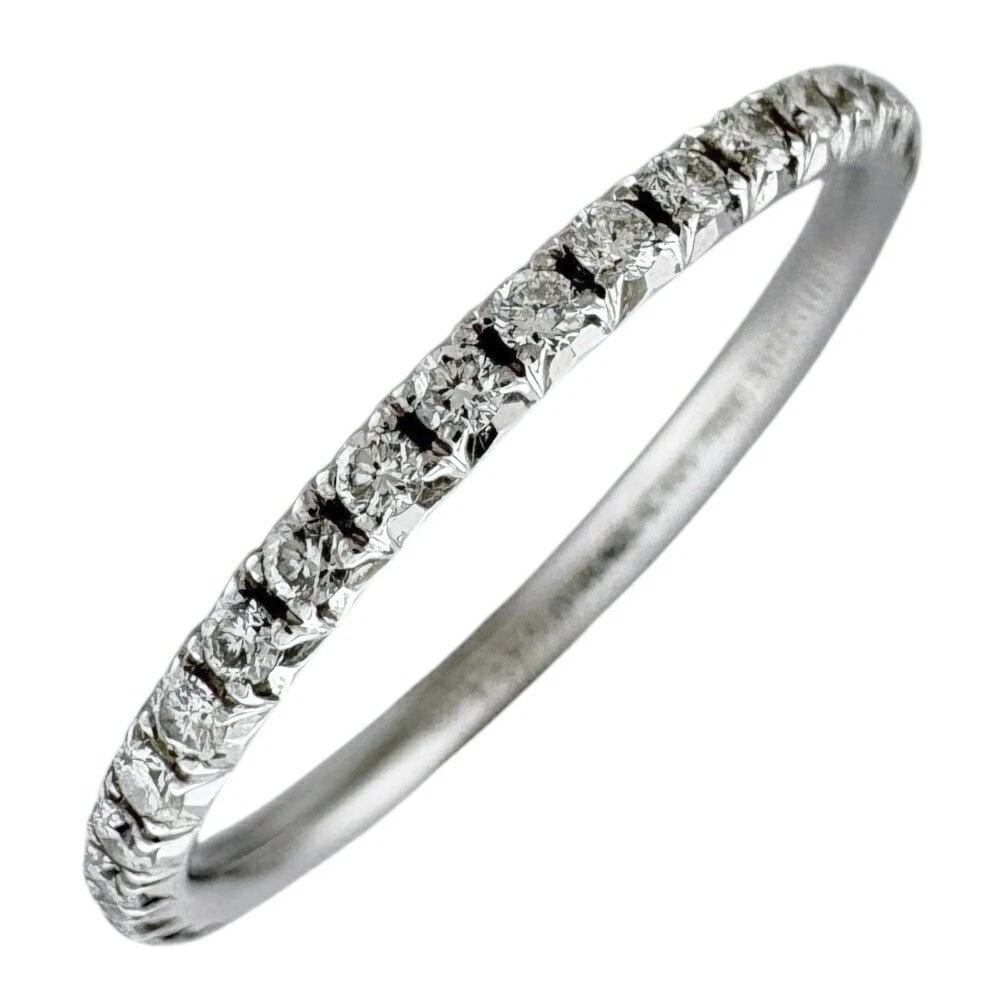 TIFFANY & CO. METRO FULL ETERNITY DIAMOND RING: Tiffany & Co. Metro Full Eternity Diamond Ring Brand: Tiffany & Co. Type/Style: Ring Material: K18 WG Color: WG Size: US 3.75 Accessories: None Accessories Notice: When purchasing pre-owne