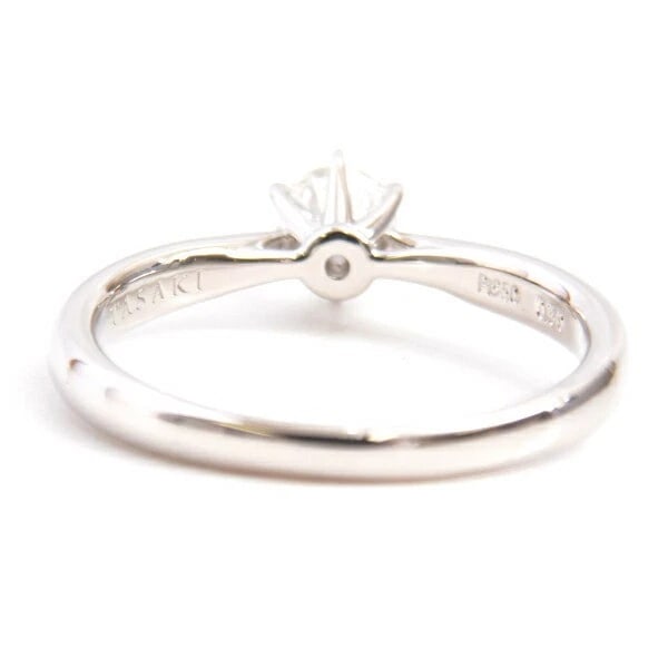 TASAKI PT950 DIAMOND SOLITAIRE RING - 3