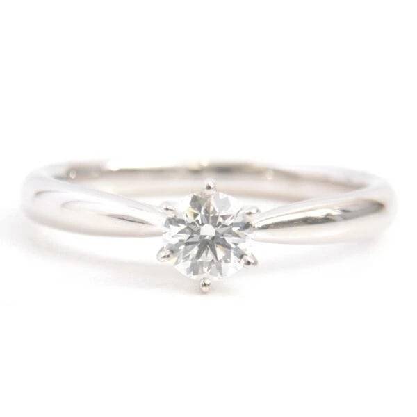TASAKI PT950 DIAMOND SOLITAIRE RING - 4