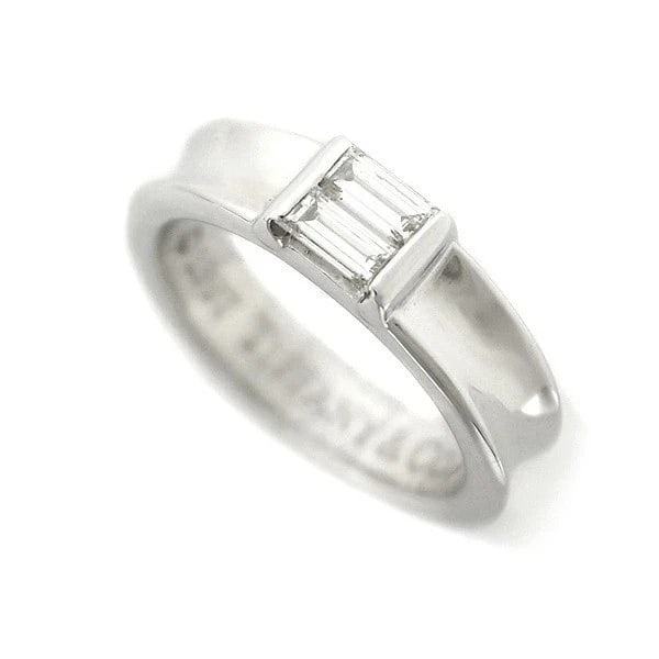 TIFFANY & CO. STACKING RING: Tiffany & Co. Stacking Ring Brand: Tiffany & Co. Type/Style: Ring Material: K18 White Gold Color: WG Size: US 4.75-5 Accessories: None Accessories Notice: When purchasing pre-owned goods,