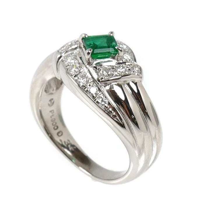 TASAKI EMERALD DIAMOND RING - 2