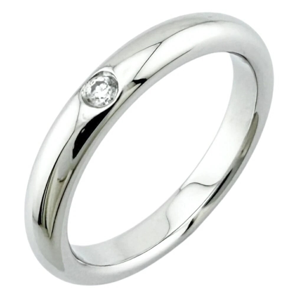TIFFANY & CO. STACKING BAND RING: Tiffany & Co. Stacking Band Ring Brand: Tiffany & Co. Type/Style: Ring Material: Pt950 Color: PT Size: US3.75 Accessories: None Accessories Notice: When purchasing pre-owned goods, please