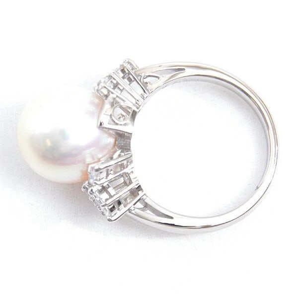 MIKIMOTO PEARL DIAMOND RING - 2