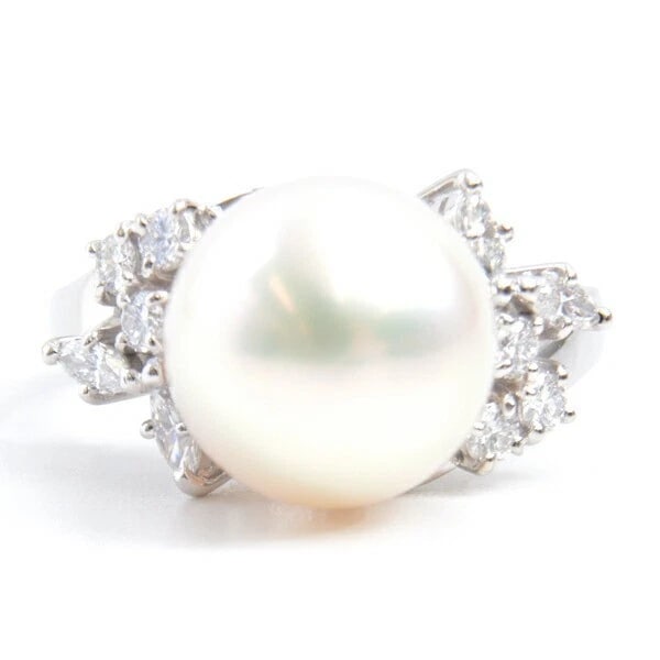MIKIMOTO PEARL DIAMOND RING - 3