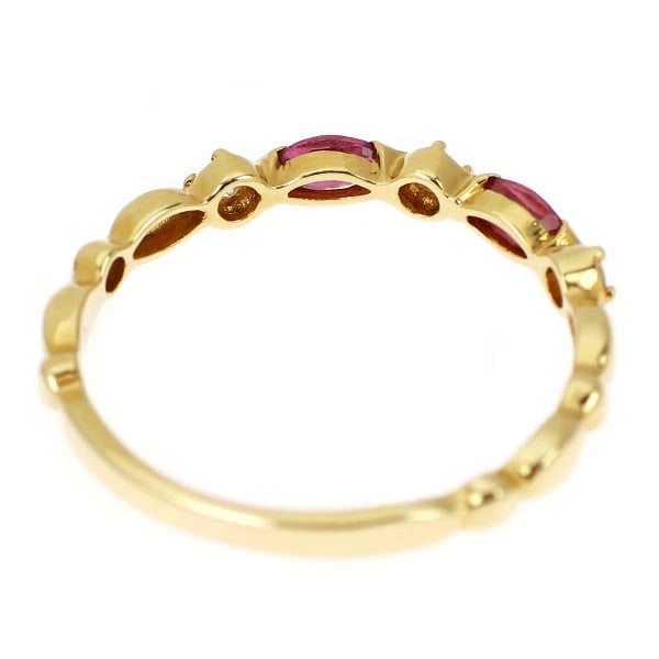 K18YG RUBY DIAMOND RING - 2