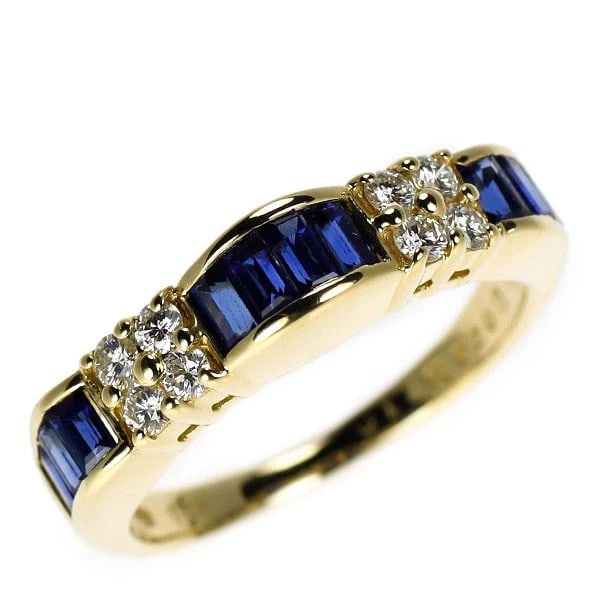 MIKIMOTO K18YG SAPPHIRE DIAMOND RING (1 of 2)