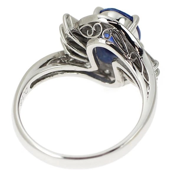 PT900 SAPPHIRE DIAMOND RING - 2